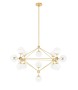 MOOSEE lampa wisząca PLANETARIO 15 GOLD   złota - klosze szronione