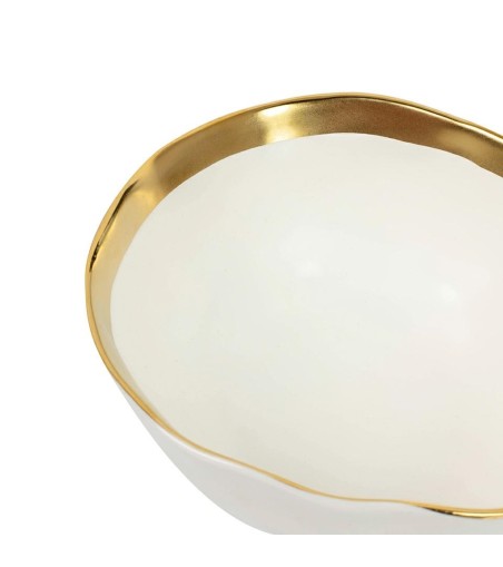 KARE komplet 4 misek BELL 15 cm           biało-złoty