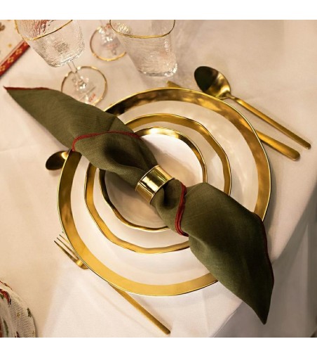 KARE komplet 4 misek BELL 15 cm           biało-złoty