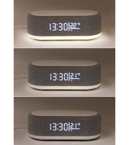 SHP BAXTER 5w1 ładowarka indukcyjna /     zegar / budzik / lampka / termometr
