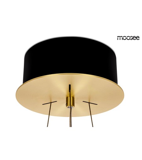 MOOSEE lampa wisząca SATURNUS 70 złota - LED, kryształ, stal szczotkowana