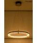 MOOSEE lampa wisząca SATURNUS 70 złota - LED, kryształ, stal szczotkowana