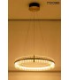 MOOSEE lampa wisząca SATURNUS 70 złota - LED, kryształ, stal szczotkowana