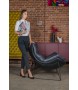 Fotel OTILIA STAND VELVET ciemny  szary welur
