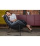 Fotel OTILIA STAND VELVET ciemny  szary welur