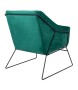 Fotel EMMA VELVET ciemny zielony -        welur, metal