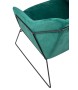 Fotel EMMA VELVET ciemny zielony -        welur, metal