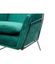 Fotel EMMA VELVET ciemny zielony -        welur, metal