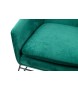 Fotel EMMA VELVET ciemny zielony -        welur, metal