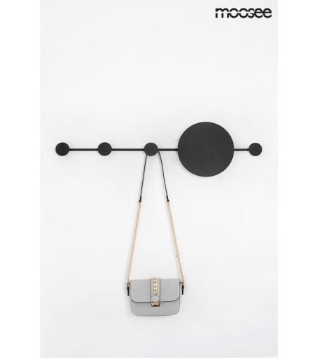 MOOSEE lampa ścienna SHADOW HANG z wieszakiem czarna