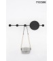 MOOSEE lampa ścienna SHADOW HANG z wieszakiem czarna