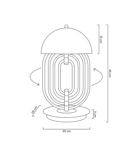 MOOSEE lampa stołowa BOTTEGA złota / czarna