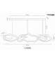 MOOSEE lampa wisząca CHAIN 210 złota