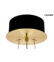 MOOSEE lampa wisząca SATURNUS 47 DUO złota - LED, kryształ, stal szczotkowana