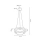 MOOSEE lampa wisząca SATURNUS 47 DUO złota - LED, kryształ, stal szczotkowana