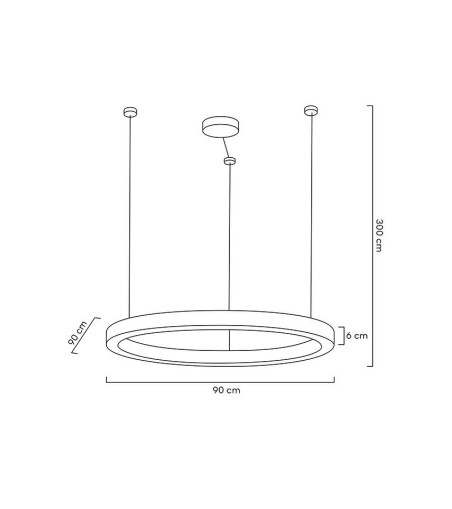 MOOSEE lampa wisząca RING LUXURY 90  złota