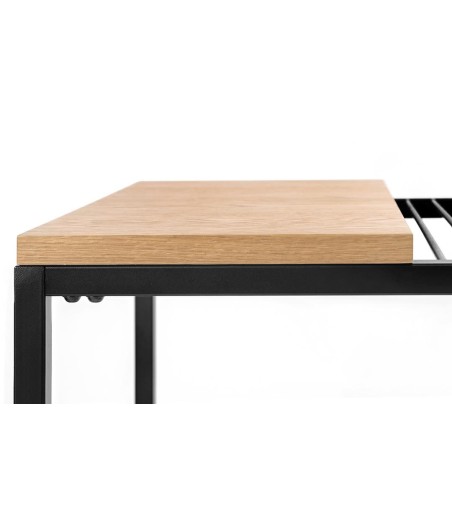 Stolik GALLER dąb - gazetnik, MDF, metal