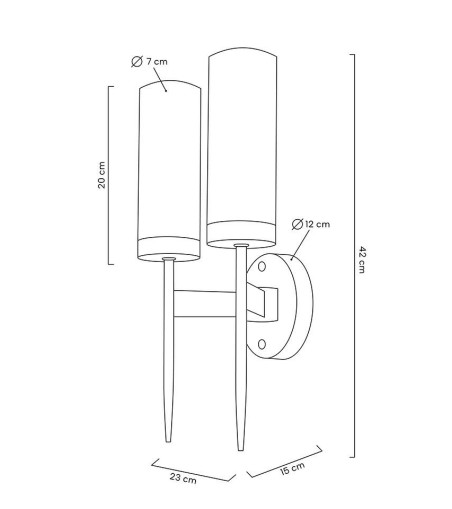 MOOSEE lampa ścienna TORCH TWIN złota