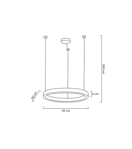 MOOSEE lampa wisząca RING LUXURY 50  złota