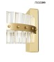MOOSEE lampa ścienna SATURNUS WALL złota - LED, kryształ, stal szczotkowana