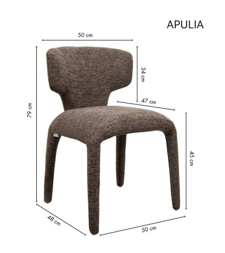 Krzesło APULIA brązowe