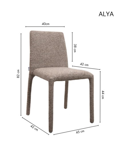 Krzesło ALYA brązowe