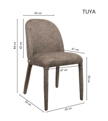 Krzesło TUYA brązowe