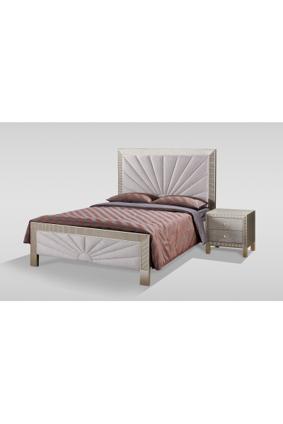 Stilig Bedroom ST900Q Łóżko tapicerowane 160cm + 2 szafki nocne ST901