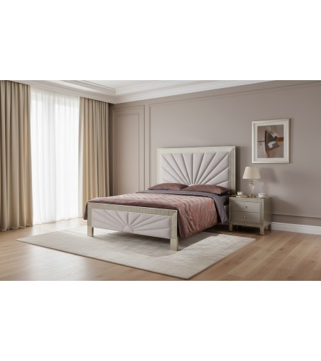 Stilig Bedroom ST900Q Łóżko tapicerowane 160cm + 2 szafki nocne ST901