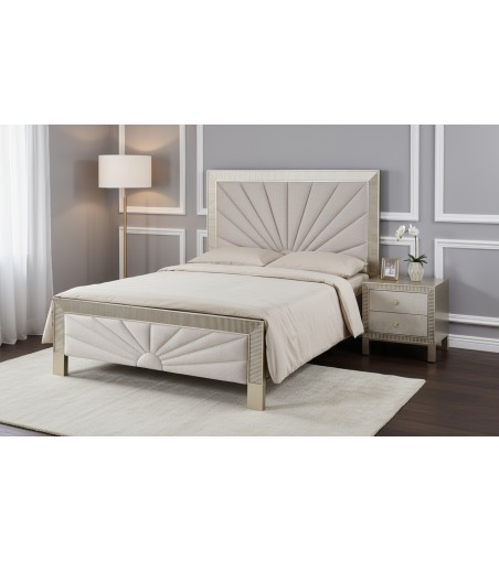 Stilig Bedroom ST900Q Łóżko tapicerowane 160cm + 2 szafki nocne ST901