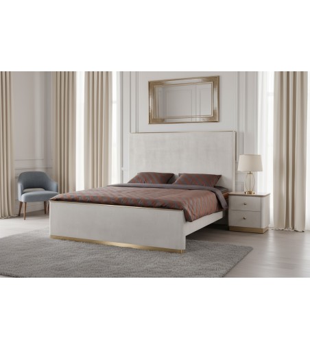 Stilig Bedroom ST890Q Łóżko tapicerowane 160cm + 2 szafki nocne ST891