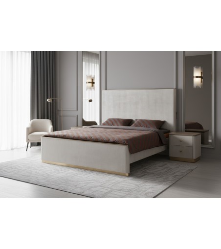Stilig Bedroom ST890Q Łóżko tapicerowane 160cm + 2 szafki nocne ST891
