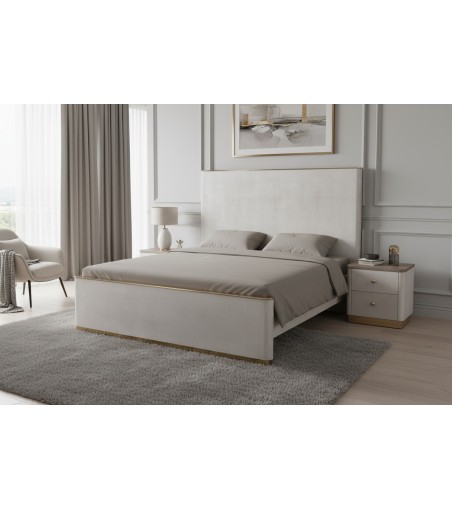 Stilig Bedroom ST890Q Łóżko tapicerowane 160cm + 2 szafki nocne ST891