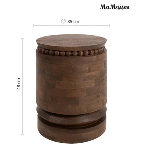 MaMaison stolik MOKA 35 brązowy / drewno  mango