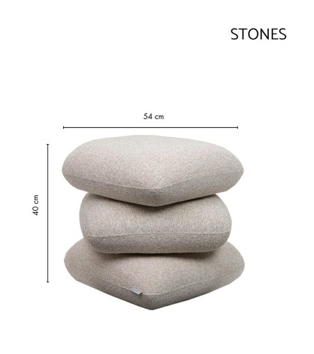 Pufa STONES beżowa