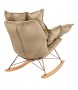 Fotel bujany SWING VELVET khaki
