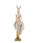 Figurka dekoracyjna SHP RABBIT beżowa /   złota