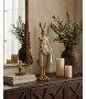 Figurka dekoracyjna SHP RABBIT beżowa /   złota