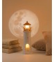 Lampka nocna z projektorem SHP            LIGHTHOUSE biało-złota
