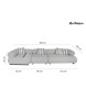 MaMaison sofa ogrodowa ALEXANDER szara    (poduszki i pokrowiec w zestawie)
