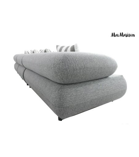 MaMaison sofa narożna ogrodowa ALEXANDER  4 szara (poduszki i pokrowiec w zestawie)