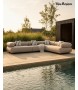 MaMaison sofa narożna ogrodowa ALEXANDER  4 szara (poduszki i pokrowiec w zestawie)