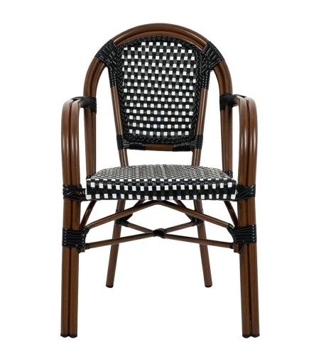 Zestaw 2 krzeseł ogrodowych CAFE PARIS    ARM brązowy rattan