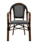 Zestaw 2 krzeseł ogrodowych CAFE PARIS    ARM brązowy rattan