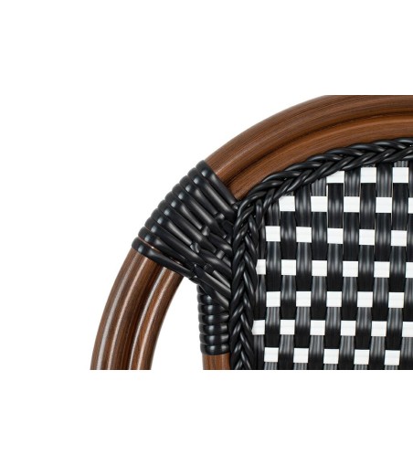Zestaw 4 krzeseł ogrodowych CAFE PARIS    ARM brązowy rattan