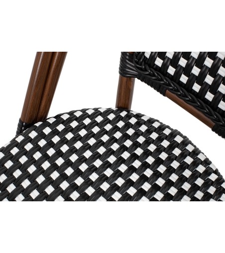 Zestaw 4 krzeseł ogrodowych CAFE PARIS    ARM brązowy rattan