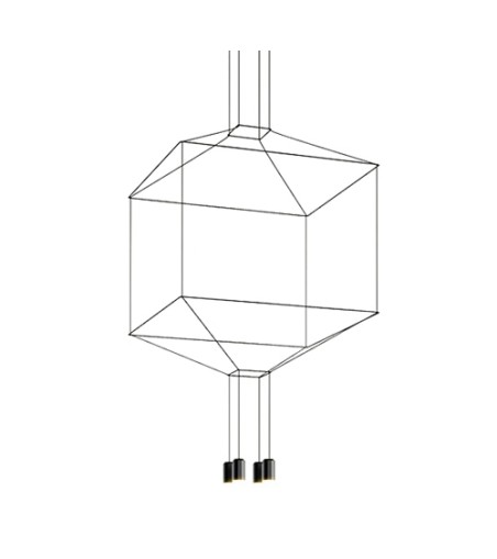 MOOSEE lampa wisząca FLUSSO 4 czarna