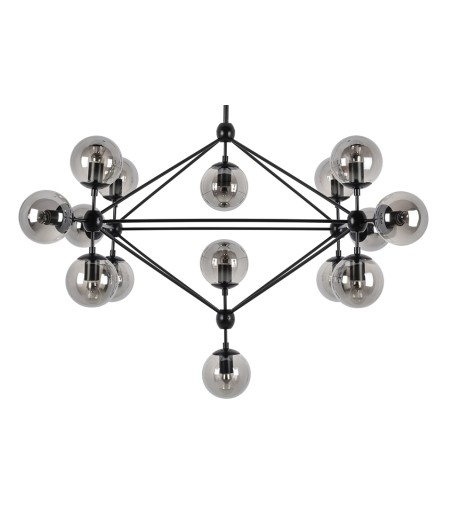 MOOSEE lampa wisząca PLANETARIO 15        czarna - klosze dymione