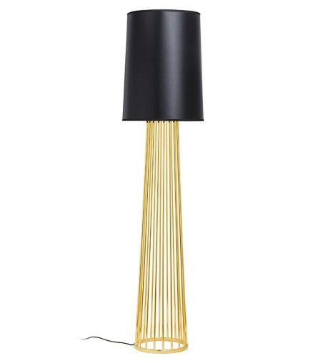 MOOSEE lampa podłogowa HOLMES STRAIGHT    złota z czarnym kloszem