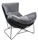 Fotel OTILIA STAND VELVET ciemny  szary welur